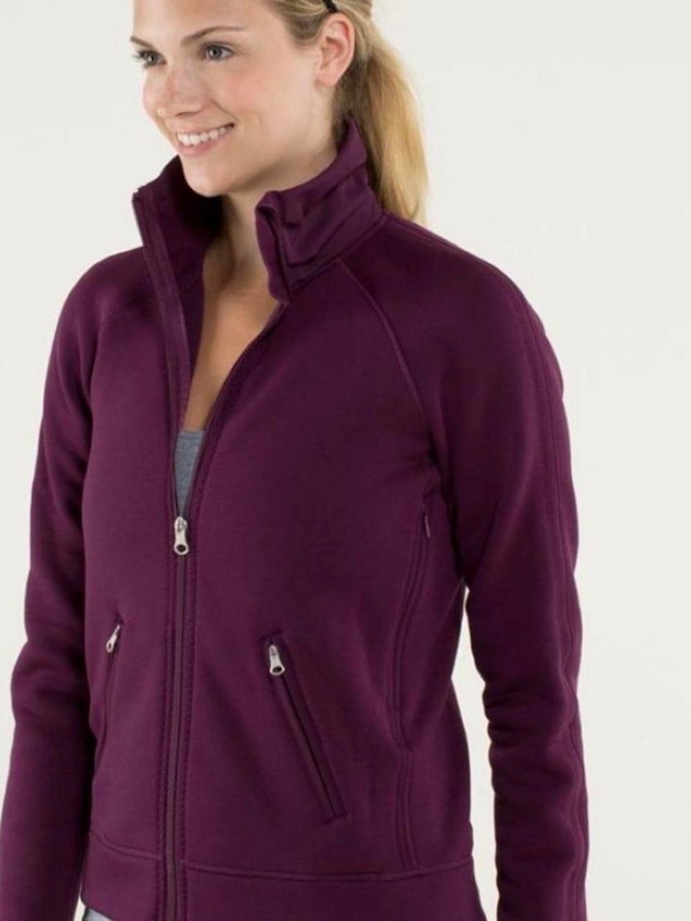 lululemon athletica Plum Zip-Up Bomber Jacket